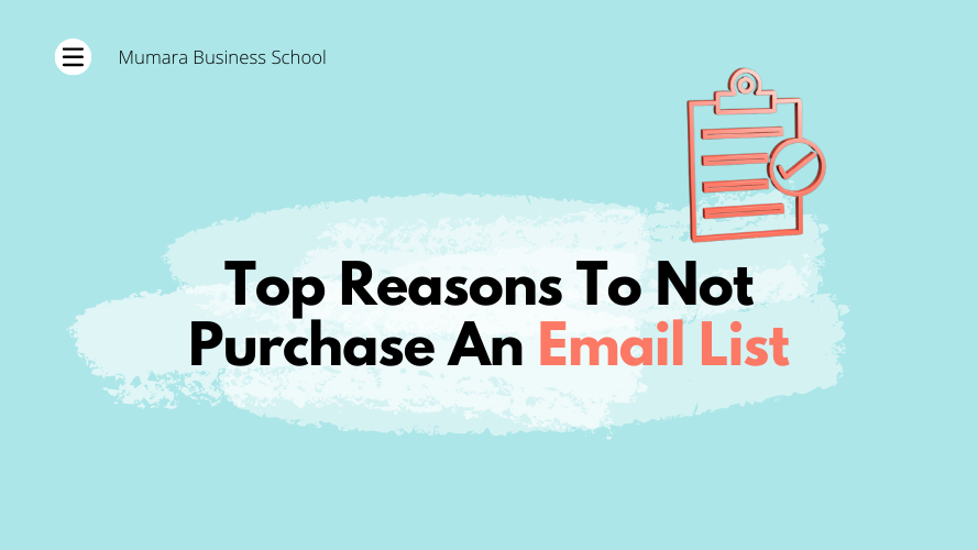 Top Reasons to not purchase an email list